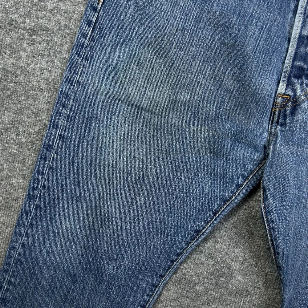 Levis 501 Straight Jeans Men's Blue Denim Pockets Classic Button Fly - 36X32